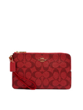 Coach F16109 Large Wristlet Double Zip 1941 Red