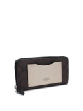 Coach F22712 Accordion Zip Wallet In Colorblock Signature Canvas Brown Black/Platinum