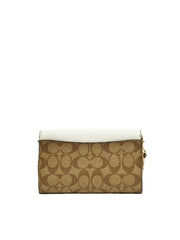 Coach F24280 Signature Pvc Chain Crossbody Khaki Chalk