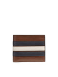 Coach F24649 Men 3in1 Varsity Leather Wallet Saddle Midnight Navy Chalk
