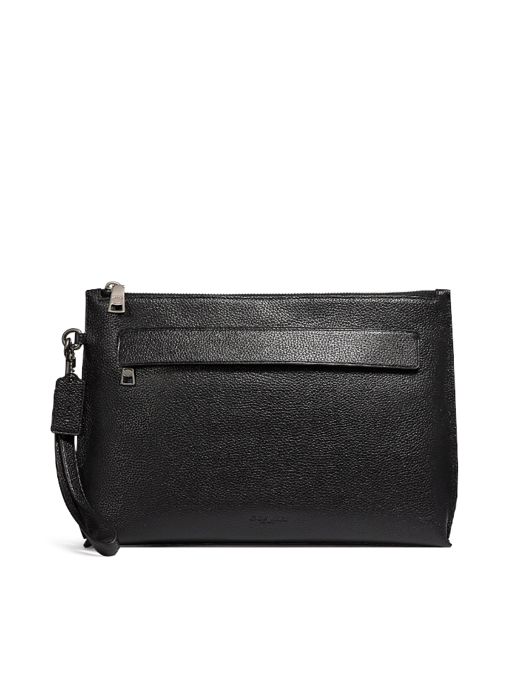 Coach F28614 Pouch Pabbled Leather Black