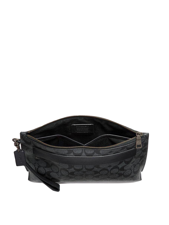 Coach-F29508-Carryall-Pouch-In-Signature-Canvas-Charcoal-Black-Balilene-dalam