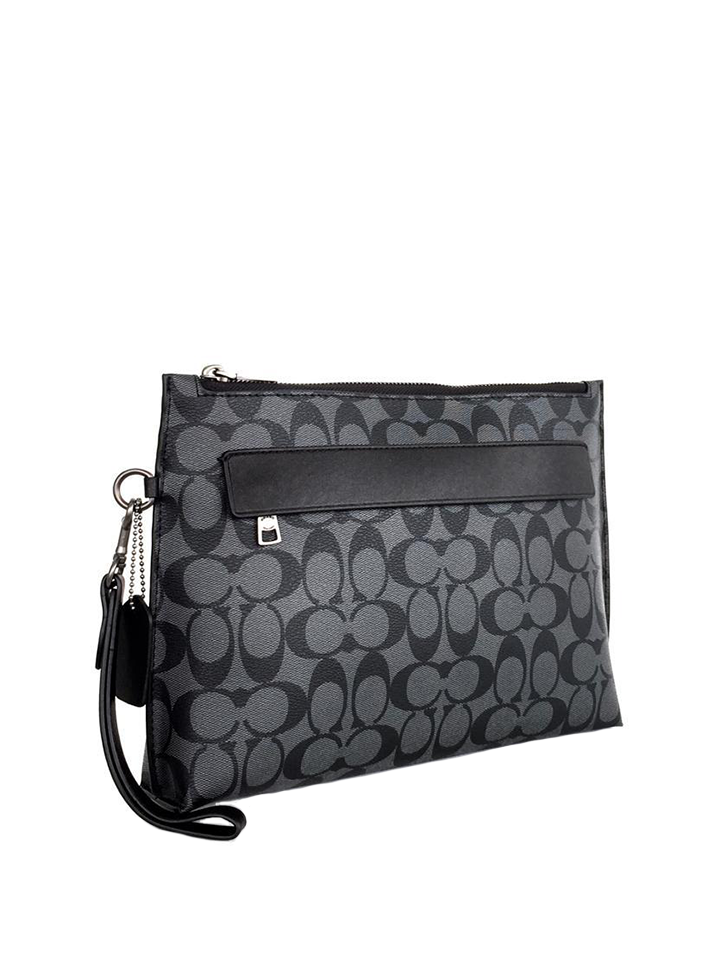 Coach-F29508-Carryall-Pouch-In-Signature-Canvas-Charcoal-Black-Balilene-samping