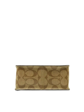 Coach F31384 Bowery Crossbody In Leather With Signature Canvas Khaki Saddle