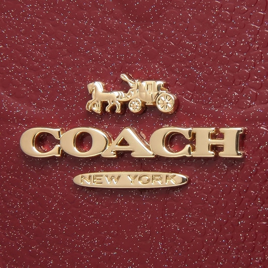 Coach F31485 Mini Sage Signature Debossed Cherry