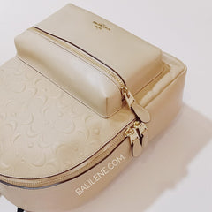 Coach F32083 Charlie Backpack Signature Desboss Beechwood