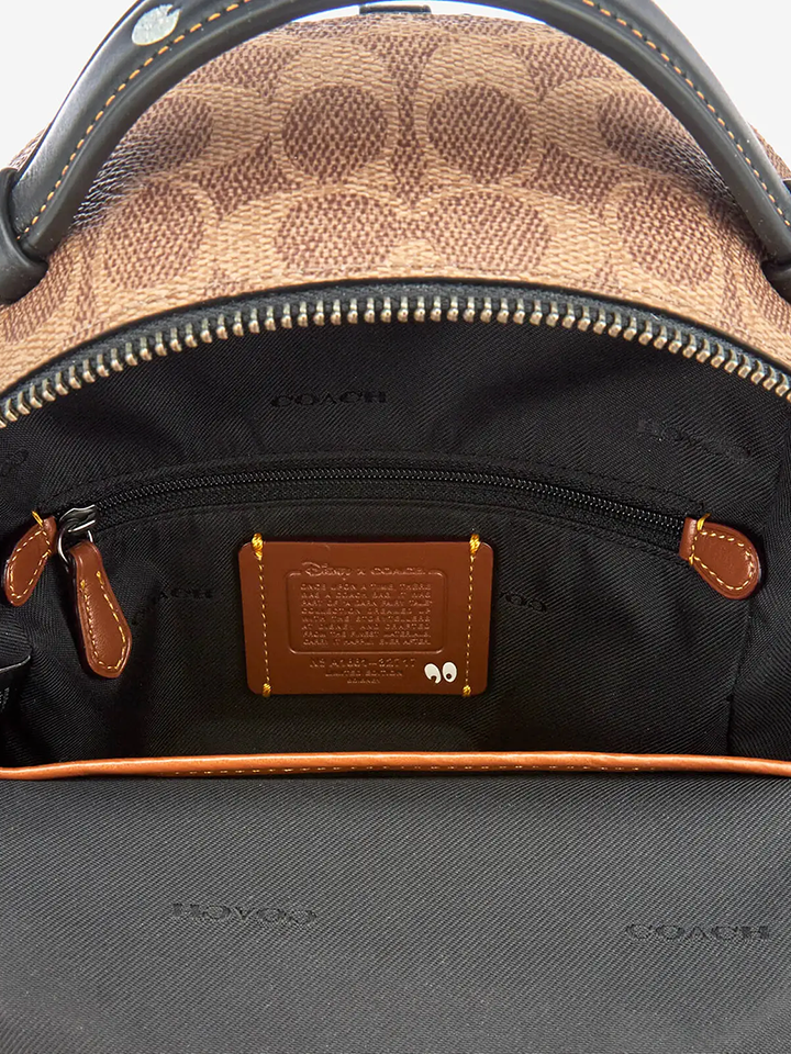 Coach-F32717-Disney-Campus-Backpack-23-In-Signature-Patchwork-Tan-Black-Multi-Balilene-dalam