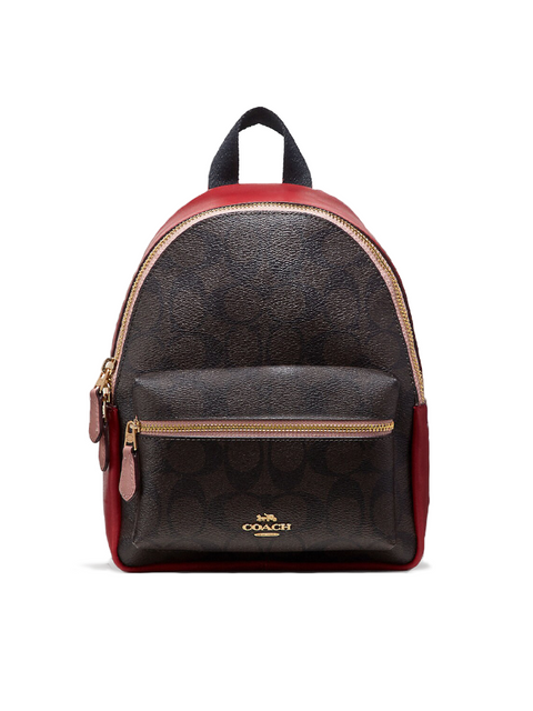 Coach F68094 Mini Charlie Backpack In Colorblock Signature Canvas Brow – Balilene