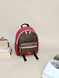 Coach F68094 Mini Charlie Backpack In Colorblock Signature Canvas Brown Black Pink Multi