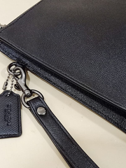 Coach F68154 Structured Pouch Crossgrain Black