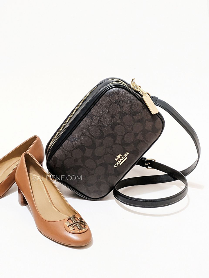 Coach F68168 Jes Crossbody In Signature Canvas Brown Black – Balilene