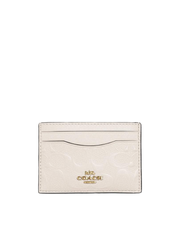 Coach F73601 Card Case In Signature Leather Chalk