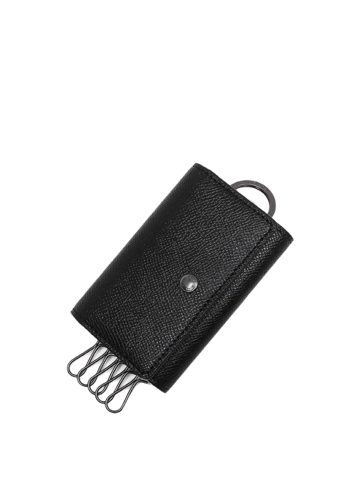 Coach-F73992-Five-Ring-Key-Case-Gunmetal-Black-Balilene-depan1