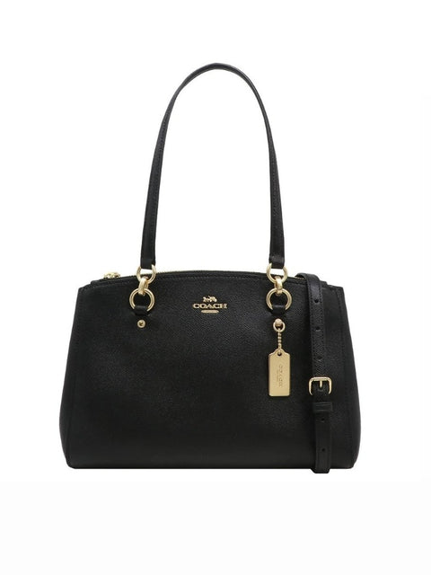 Coach F76938 Etta Carryal Crossgrain Leather Black – Balilene