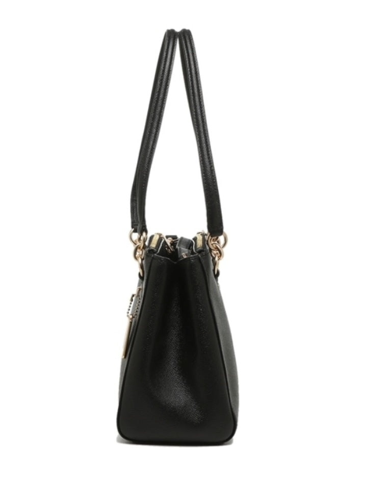 Coach F76938  Etta Carryal Crossgrain Leather Black
