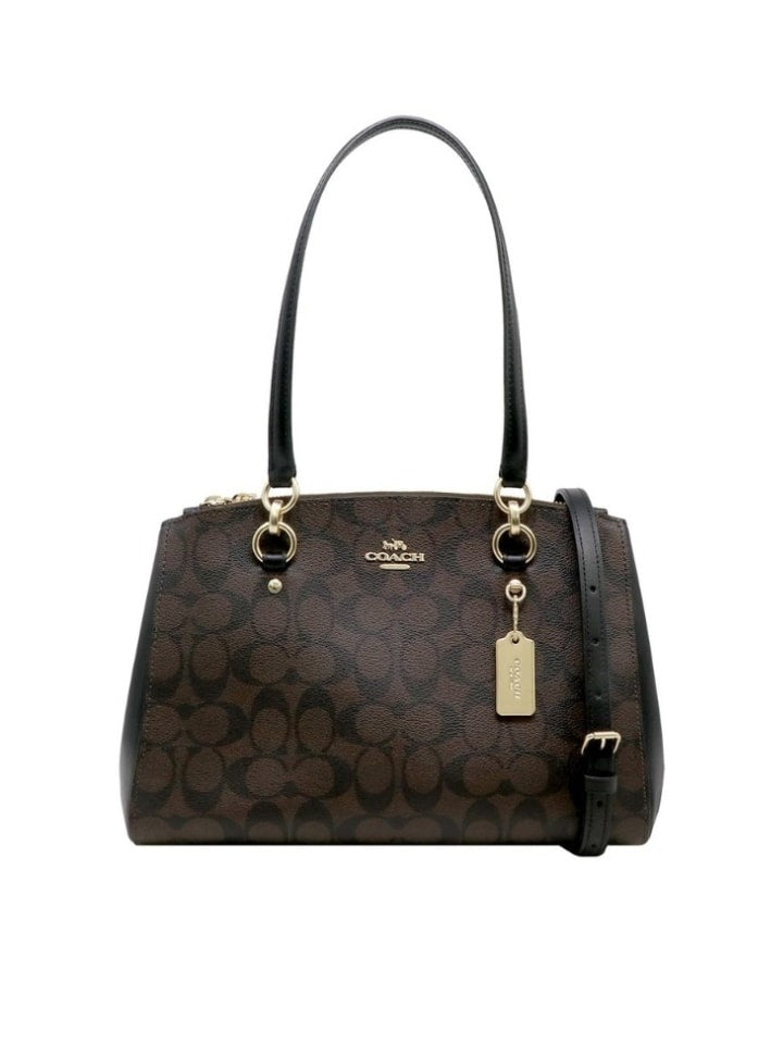 Coach F77881 Etta Signature Carryal Brown Black