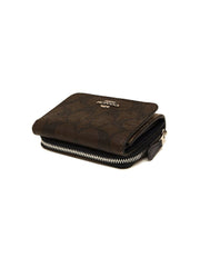 Coach F78081 Small Trifold Wallet Signature Brown Midnight