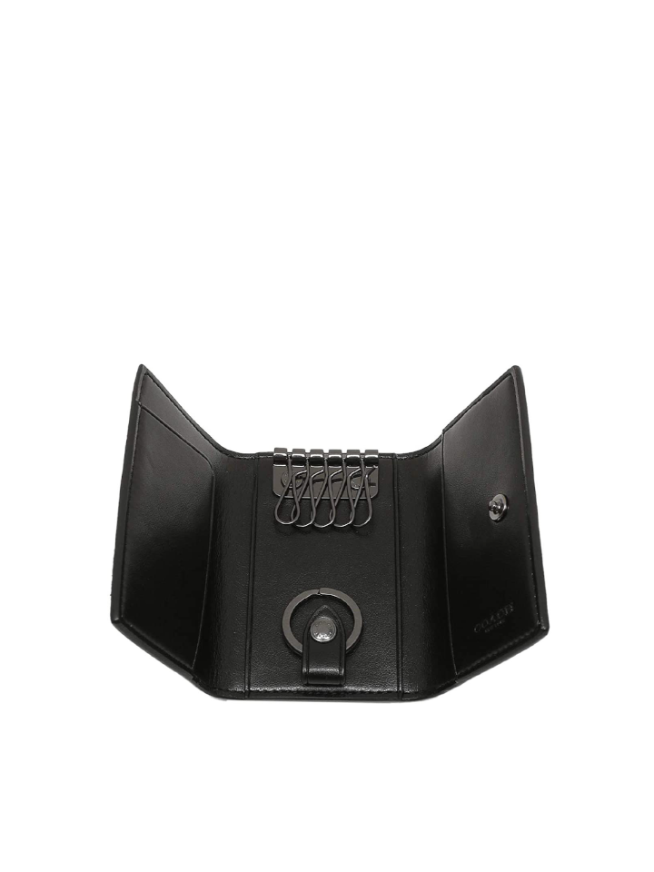    Coach-F78675-Five-Ring-Key-Case-In-Signature-Canvas-Charcoal-Balilene-dalam