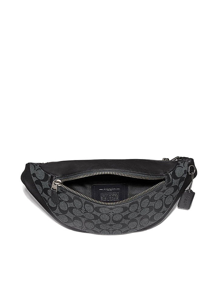 Coach Warren Belt Bag In Signature Canvas Charcoal Black – Balilene