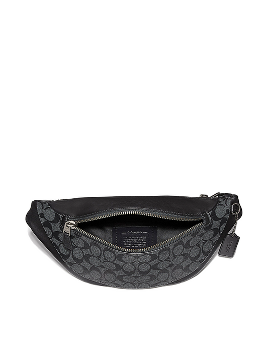 Coach-F78777-Warren-Belt-Bag-In-Signature-Canvas-Charcoal-Black-Balilene-dalam