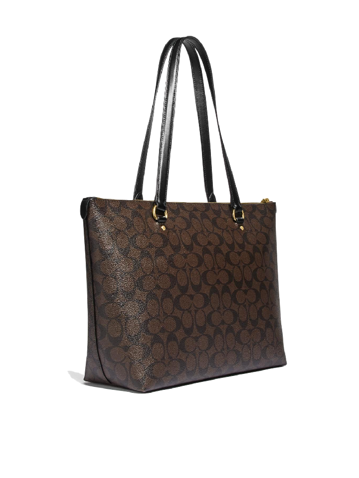 Coach-F79609-Gallery-Tote-In-Signature-Canvas-Brown-Black-Balilene-belakang
