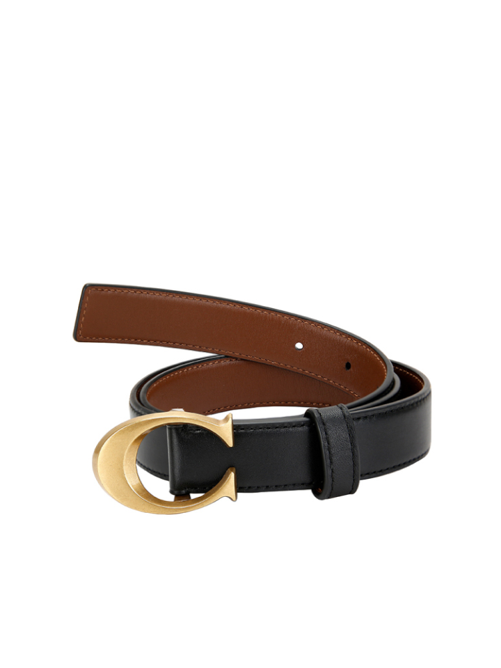    Coach-F83960-Signature-Buckle-Belt-25Mm-Brass-Black-Dark-Saddle-Balilene-detail1