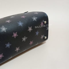 Coach F84722 Rowan Satchel With Dot Star Print Black Multi