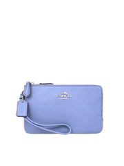 Coach F87590 Pabbled Leather Double Corner Zip Dusk