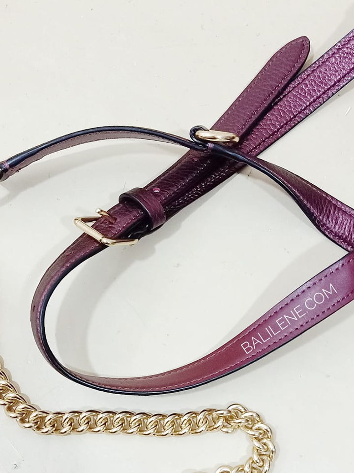Coach-F88878-Small-Paxton-Duffle-Gold-Metallic-Wine-Balilene-strap