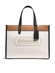 Coach Field Tote 30 In Colorblock With Coach Badge Chalk Multi
