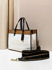Coach Field Tote 30 In Colorblock With Coach Badge Chalk Multi