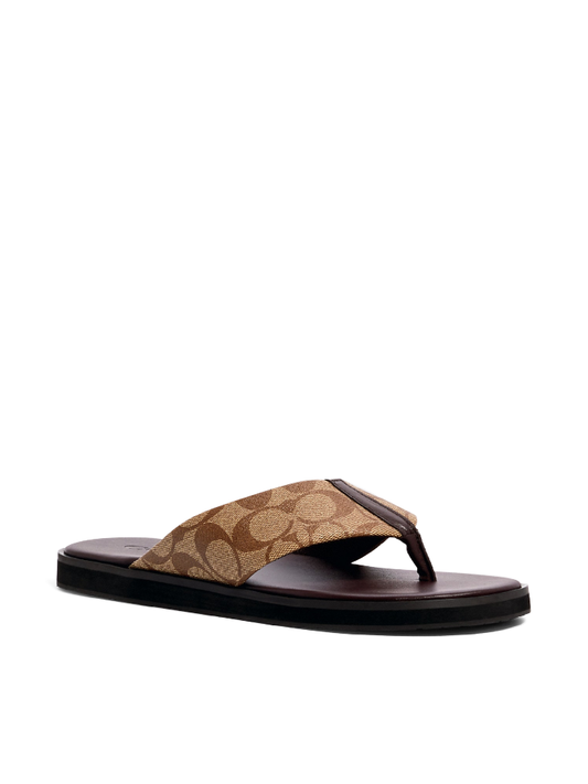 Coach-G4921-Flip-Flop-In-Signature-Canvas-Khaki-Multi-Balilene-depan