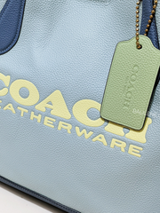 Coach Kia Tote In Colorblock Aqua Multi