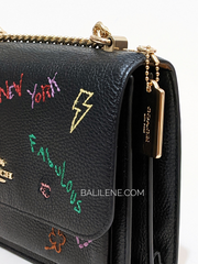 Coach Klare Crossbody With Diary Embroidery Black Multi