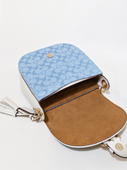 Coach Kleo Shoulder Bag 23 In Signature Chambray Light Denim Chalk