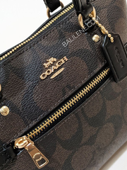 Coach-Mini-Gallery-Crossbody-In-Signature-Canvas-Brown-Black-Balilene-detail-logo