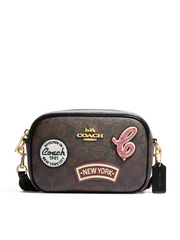 Coach-Mini-Jamie-Camera-Bag-In-Signature-Canvas-With-Ski-Patches-Brown-Black-Multi-Balilene-depan