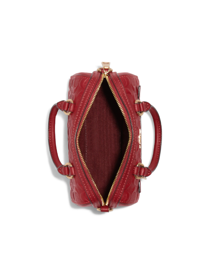 Coach Mini Rowan Crossbody In Signature Leather Red