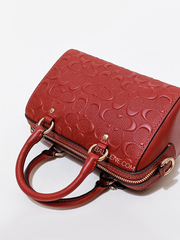 Coach Mini Rowan Crossbody In Signature Leather Red