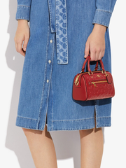 Coach Mini Rowan Crossbody In Signature Leather Red