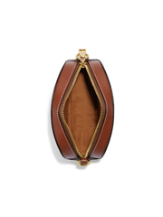 Coach Mini Serena Crossbody In Signature Canvas With Snowflake Print Khaki/Gold Multi