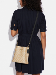 Coach Mollie Bucket Bag 22 In Signature Canvas Khaki/Black