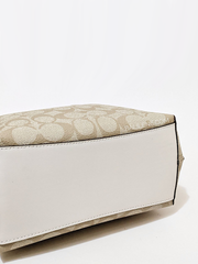 Coach Mollie Bucket Bag 22 In Signature Canvas Light Khaki Chalk