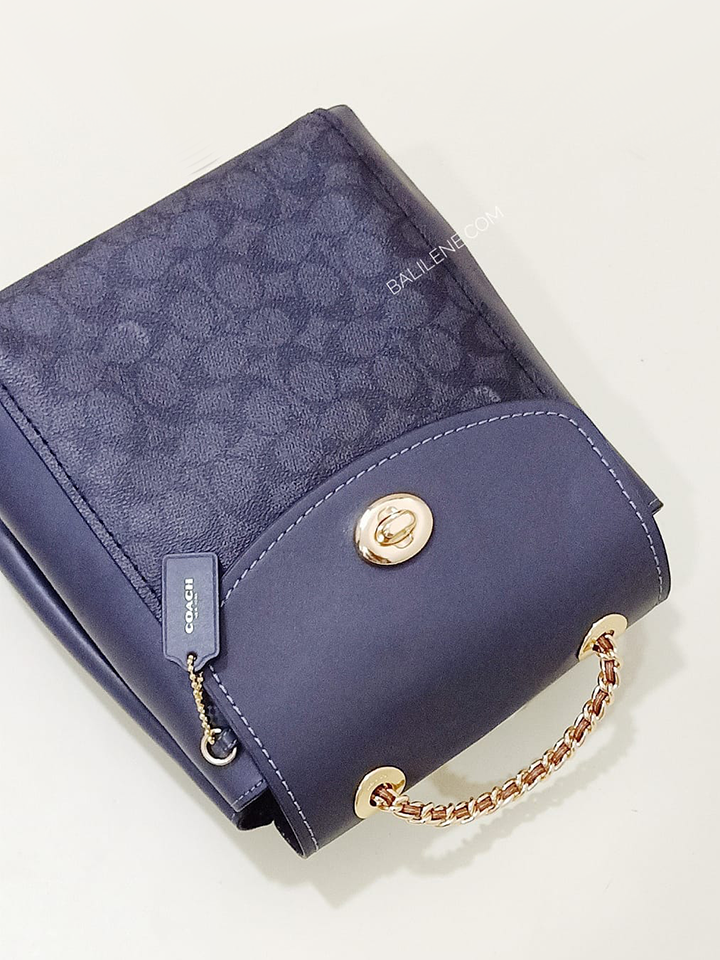 Coach Parker Convertible Backpack In Signature Canvas Midnight Navy Balilene