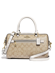 Coach Rowan Satchel In Signature Canvas Light Khaki Chalk