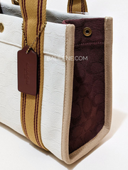 Coach Spin Tote 27 In Signature Jacquard Nature Multi