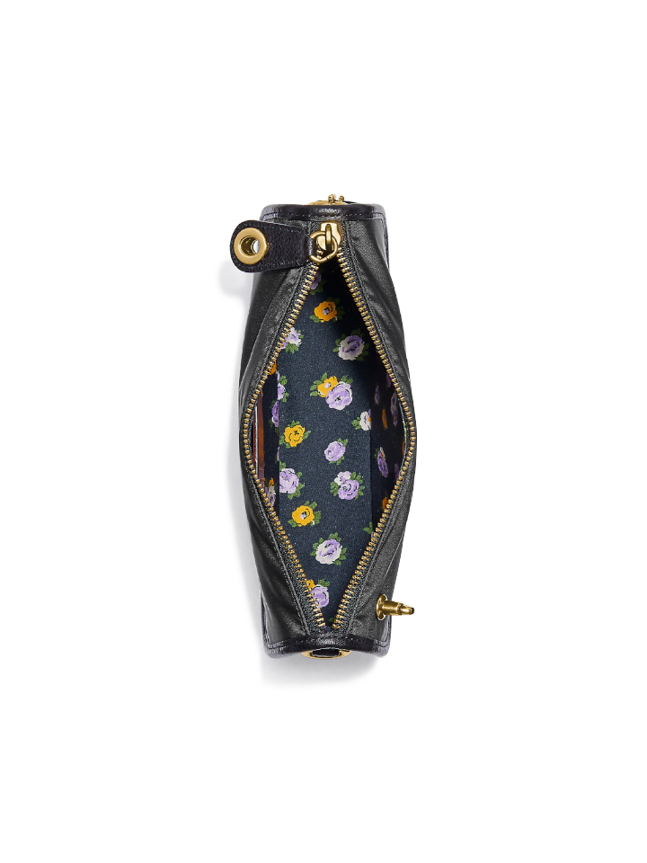 Coach-Swinger-Bag-With-Vintage-Rose-Print-Interior-Black-Balilene-dalam