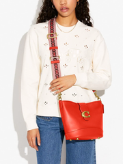 Coach Tali Bucket Bag Red Orange