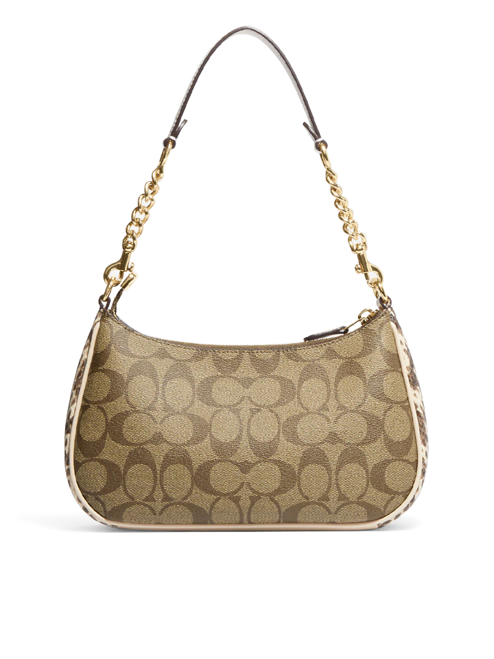 Coach Teri Shoulder Bag In Signature Canvas Khaki Chalk Multi