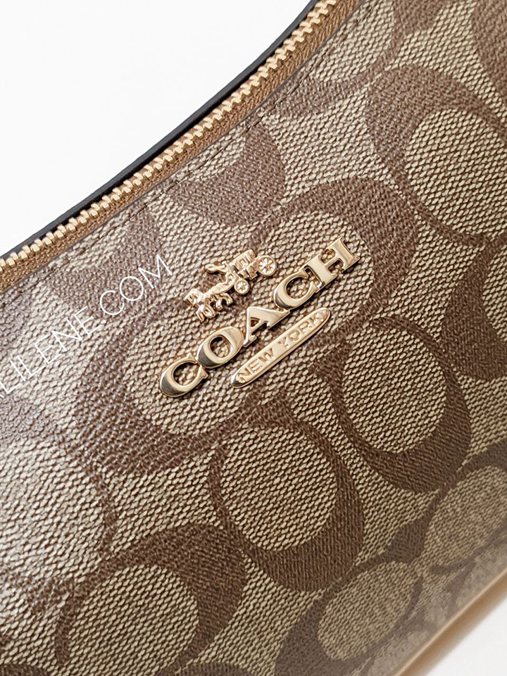 Coach Teri Shoulder Bag In Signature Canvas Khaki Chalk Multi